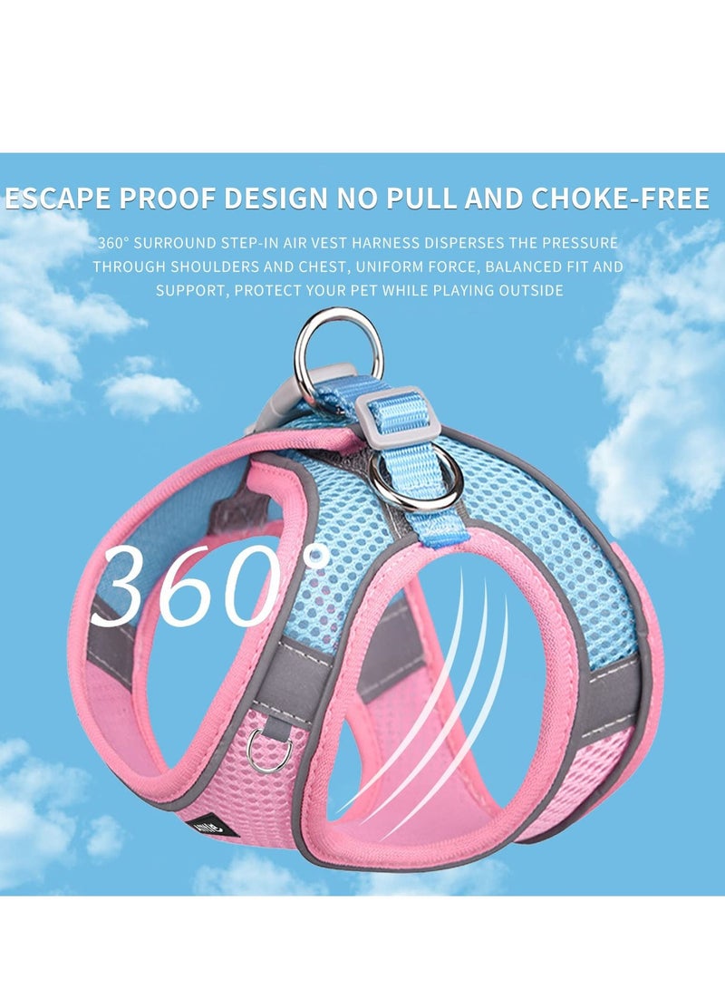 KASTWAVE Dog Harness and Leash Soft Mesh Set for Walking Step in Vest Harness Reflective Bands Adjustable No Pull Pet Supplies for Small Dogs and House Cats - XS - Image 2