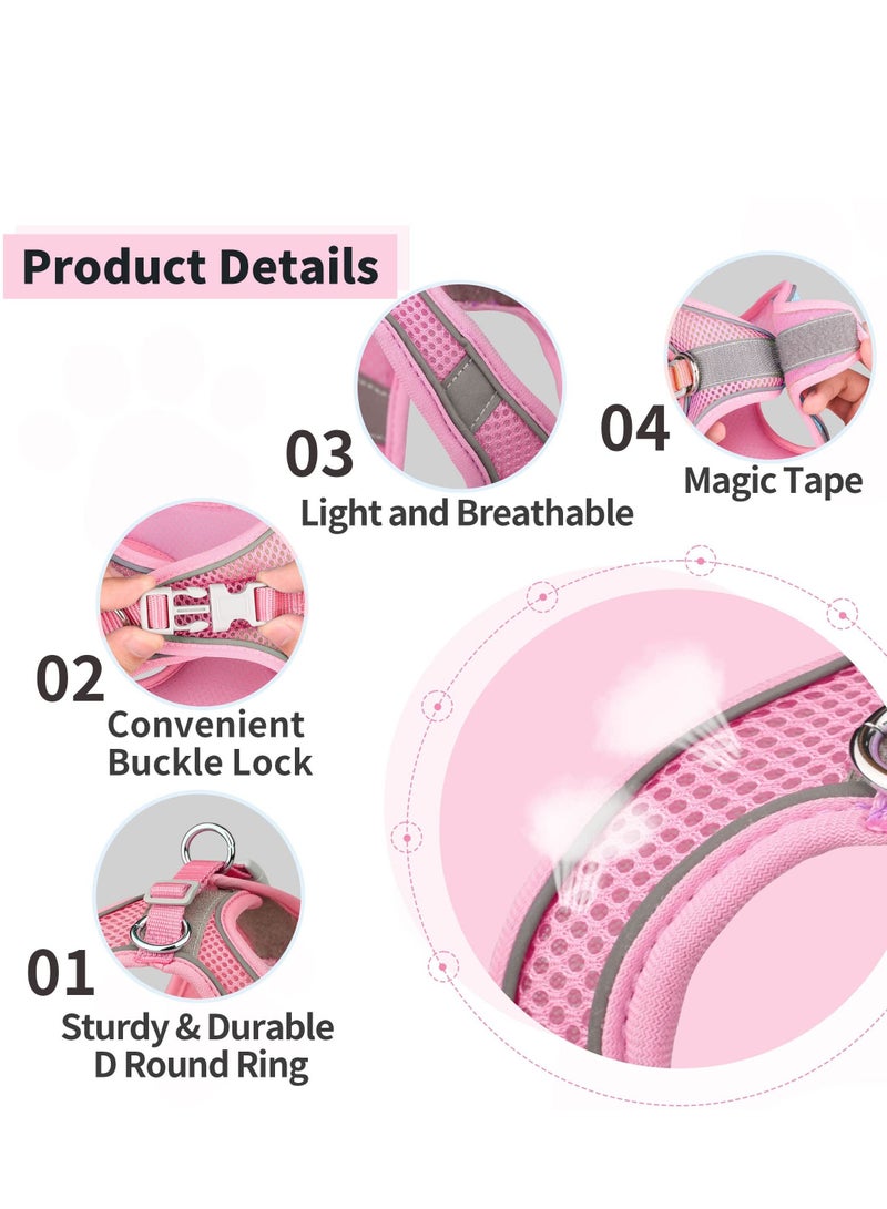 KASTWAVE Dog Harness and Leash Soft Mesh Set for Walking Step in Vest Harness Reflective Bands Adjustable No Pull Pet Supplies for Small Dogs and House Cats - XS - Image 4