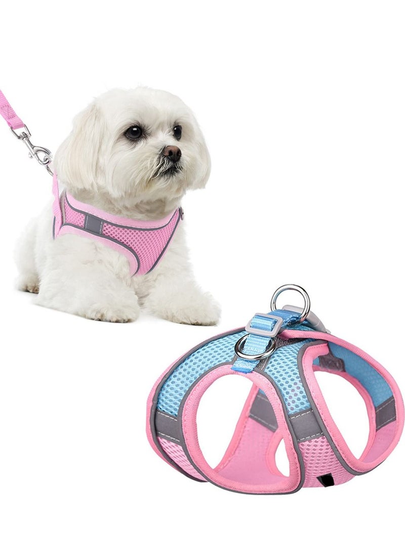 KASTWAVE Dog Harness and Leash Soft Mesh Set for Walking Step in Vest Harness Reflective Bands Adjustable No Pull Pet Supplies for Small Dogs and House Cats - XS - Image 1