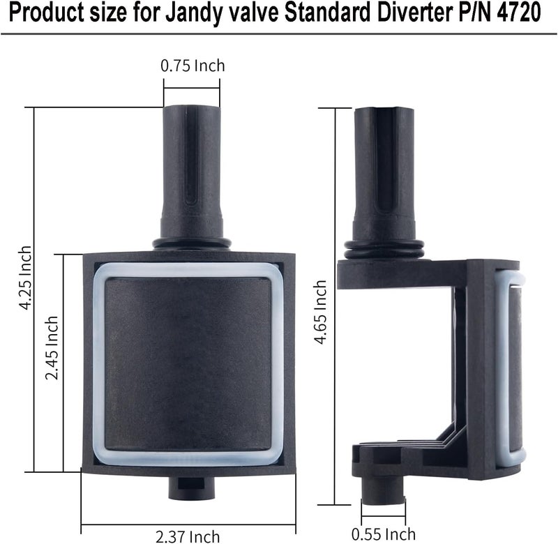 Winjet ATIE Neverlube Diverter Valve Kit 4720 Replacement for Zodiac Jandy 2 Port or 3 Port (3 Pack) - Image 2