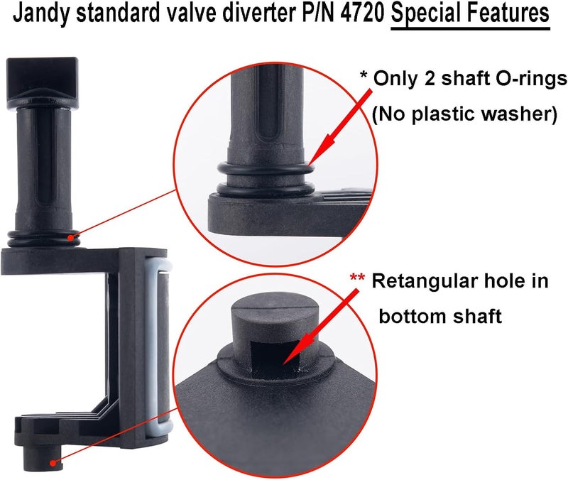 Winjet ATIE Neverlube Diverter Valve Kit 4720 Replacement for Zodiac Jandy 2 Port or 3 Port (3 Pack) - Image 5