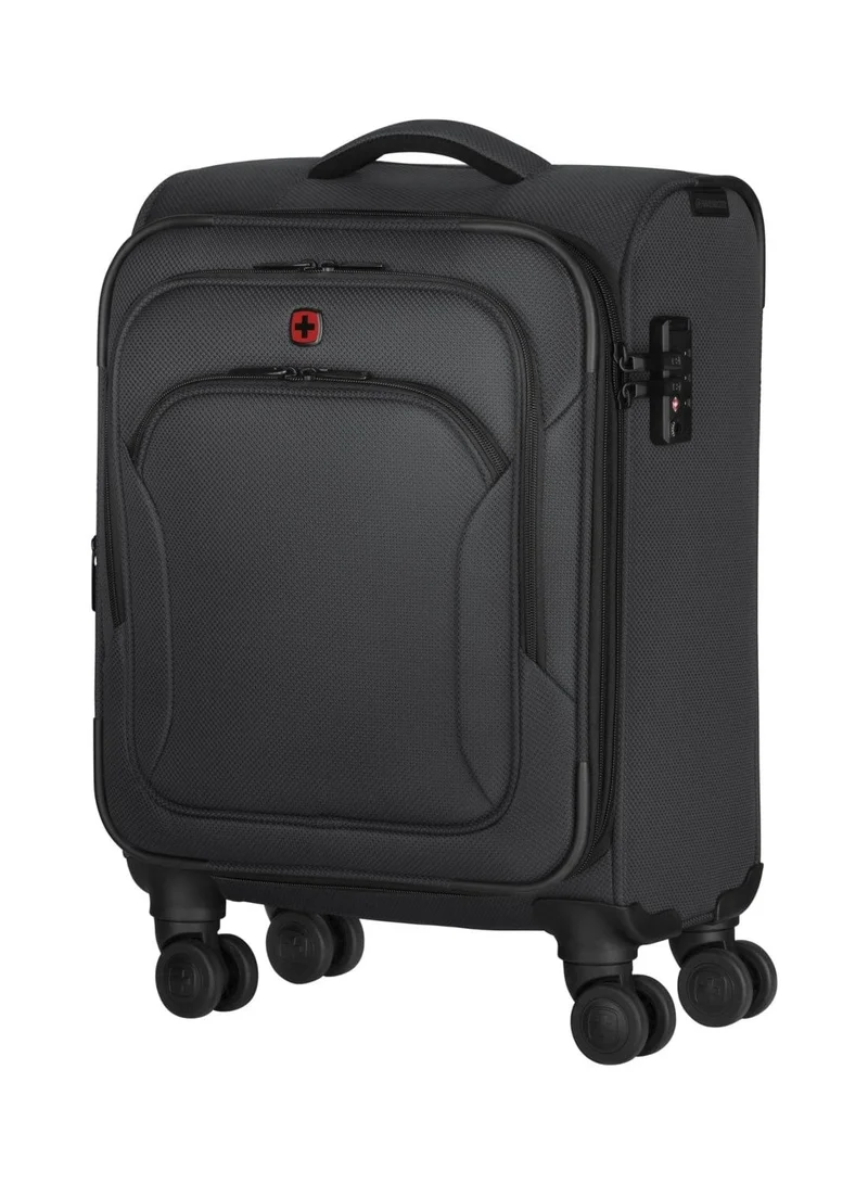 Wenger Vibrave 46cm Softcase 4 Double Wheel Expandable Cabin Luggage Trolley Anthra - 612552