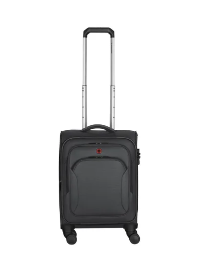 Wenger Vibrave 46cm Softcase 4 Double Wheel Expandable Cabin Luggage Trolley Anthra - 612552