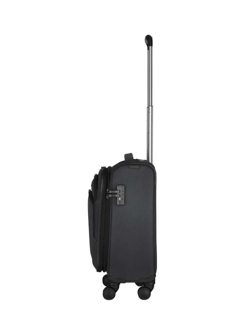 Wenger Vibrave 46cm Softcase 4 Double Wheel Expandable Cabin Luggage Trolley Anthra - 612552