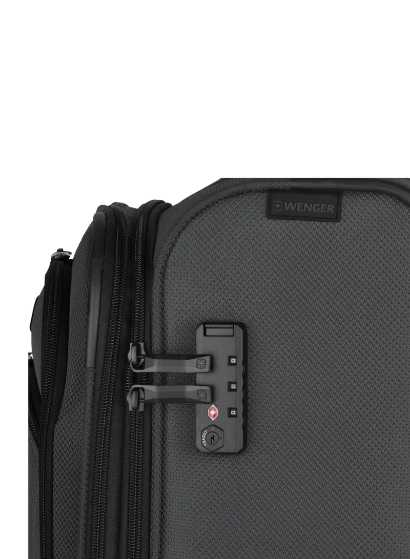 Wenger Vibrave 46cm Softcase 4 Double Wheel Expandable Cabin Luggage Trolley Anthra - 612552