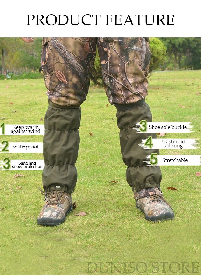 DUNISO 1 Pair Leg Gaiters Waterproof Snow Boot Gaiters Snake Boots Snake Bite Protection for Lower Legs Adjustable Snake Proof Gaiters Fits Men and Women Durable Leg Bite Protective Guards  - Image 2