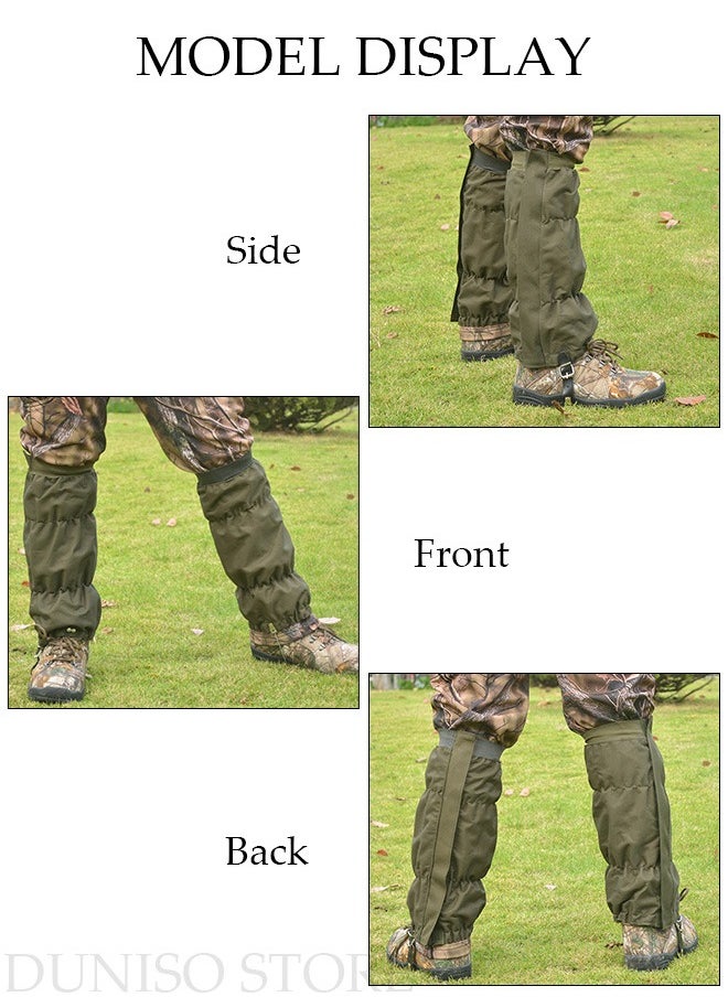 DUNISO 1 Pair Leg Gaiters Waterproof Snow Boot Gaiters Snake Boots Snake Bite Protection for Lower Legs Adjustable Snake Proof Gaiters Fits Men and Women Durable Leg Bite Protective Guards  - Image 5