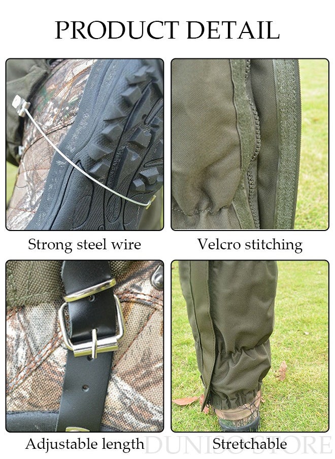 DUNISO 1 Pair Leg Gaiters Waterproof Snow Boot Gaiters Snake Boots Snake Bite Protection for Lower Legs Adjustable Snake Proof Gaiters Fits Men and Women Durable Leg Bite Protective Guards  - Image 3
