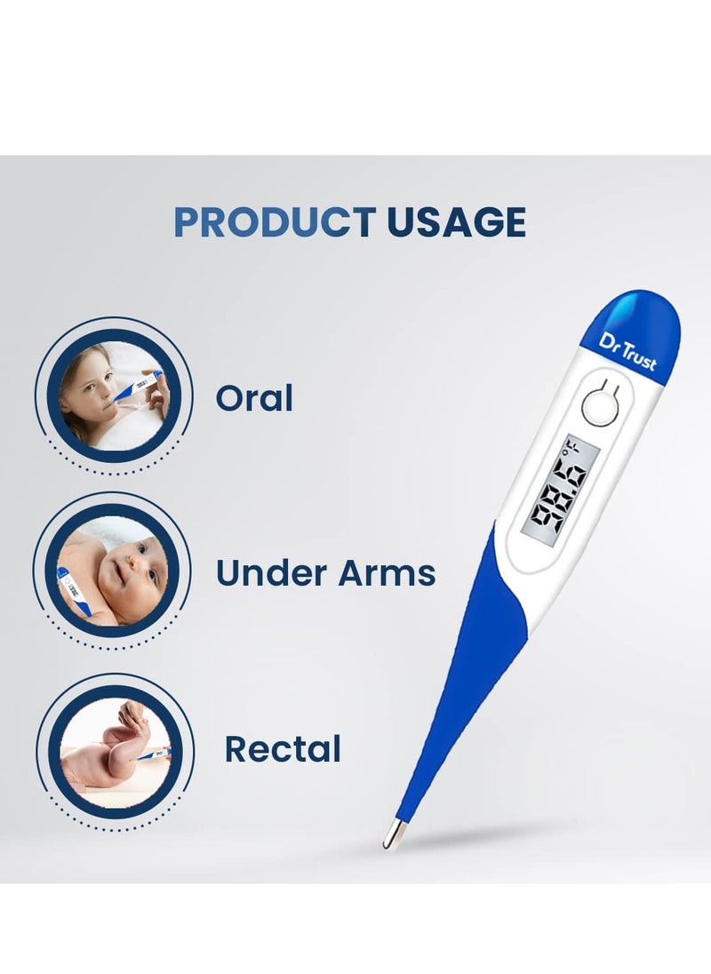 Dr Trust - Dr Trust (USA) Waterproof Flexible Tip Digital Thermometer (White) 604 - Image 1