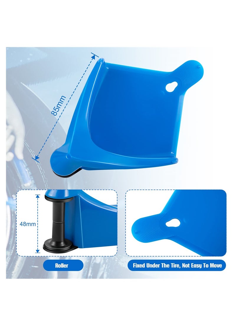 Excefore Car Hose Guide, 4 Pcs Tire Hose Roller for Car Washing, Detailing Tire Hose Guide Preventing Pressure Washer Hose Stuck Under The Tires, Blue Car Plastic Wash Tool to Avoid Snagging - Image 2