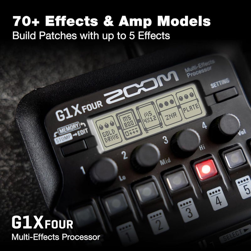 Zoom G1X FOUR Guitar Multi-Effects Processor with Expression Pedal - Image 2