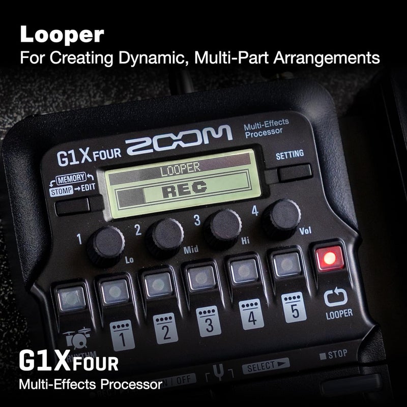 Zoom G1X FOUR Guitar Multi-Effects Processor with Expression Pedal - Image 4