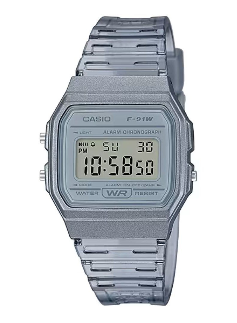 CASIO ساعة يد رقمية للنساء F-91WS-8DF