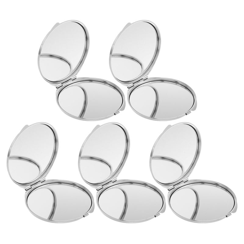 5 Pcs Pocket Mirror: Women Small Travel Compact Unique Mirror - Double-Sided Makeup Supplies For Purses And Travel - Makeup Supplies - Image 4