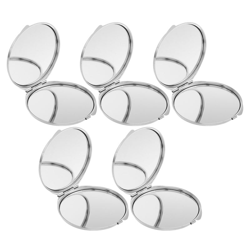 5 Pcs Pocket Mirror: Women Small Travel Compact Unique Mirror - Double-Sided Makeup Supplies For Purses And Travel - Makeup Supplies - Image 1