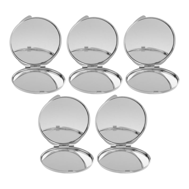 5 Pcs Pocket Mirror: Women Small Travel Compact Unique Mirror - Double-Sided Makeup Supplies For Purses And Travel - Makeup Supplies - Image 3