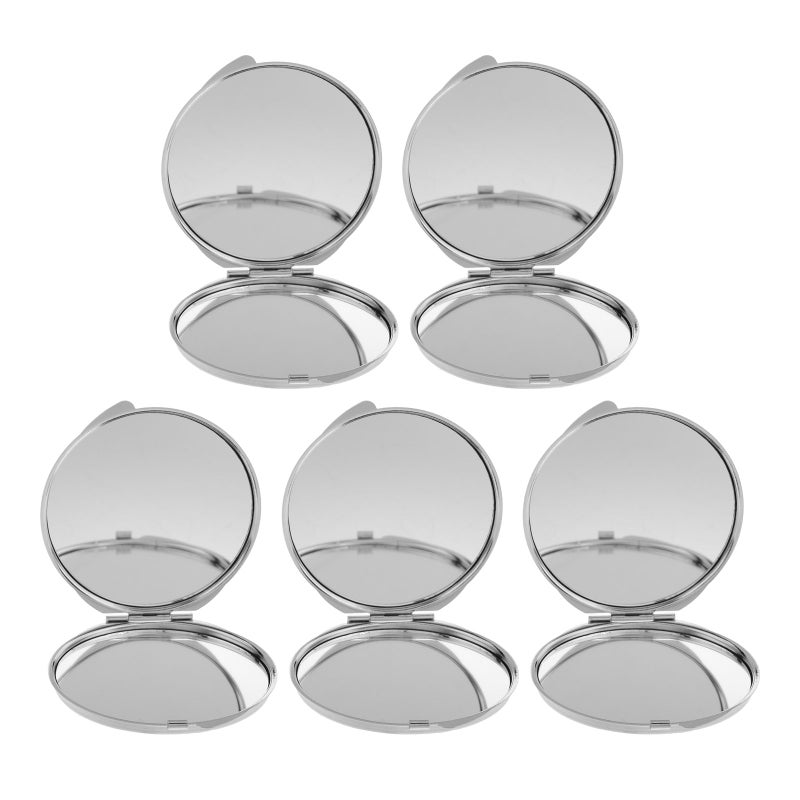 5 Pcs Pocket Mirror: Women Small Travel Compact Unique Mirror - Double-Sided Makeup Supplies For Purses And Travel - Makeup Supplies - Image 5