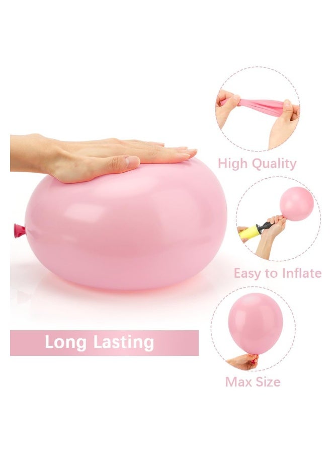 ThePartyPopper 50 Pcs Pink and White Balloons Set – 12 Inch Metallic Gold, Pink, White & Confetti Latex Balloons Kit for Birthday, Wedding, Anniversary, Christmas - Image 2