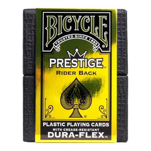 Bicycle Prestige Waterproof Playing Cards, Black 100% Plastic Deck, Durable Casino Quality Poker Cards for Pool, Beach, Camping & Party Games - Image 3