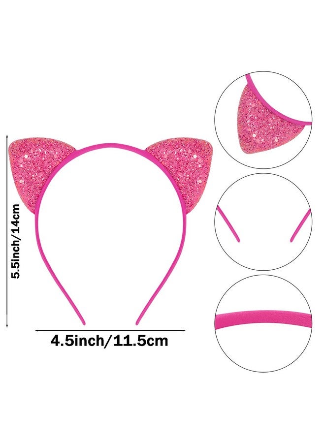 كوسايد 10 قطع من عصابات رأس آذان القطط اللامعة من تايلور لتزيين الحفلات عصابات رأس للبنات هدايا حفلات غابي لوازم عيد ميلاد القطط للنساء إكسسوارات شعر الهالوين حلقات شعر أزياء - Image 2
