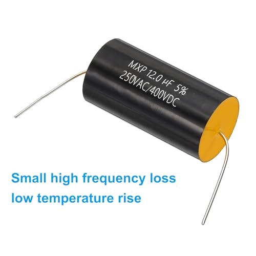 PATIKIL 12uF 250AC/400DC V Axial Film Capacitor, Yellow, CBB20, 1 Pcs - Image 4