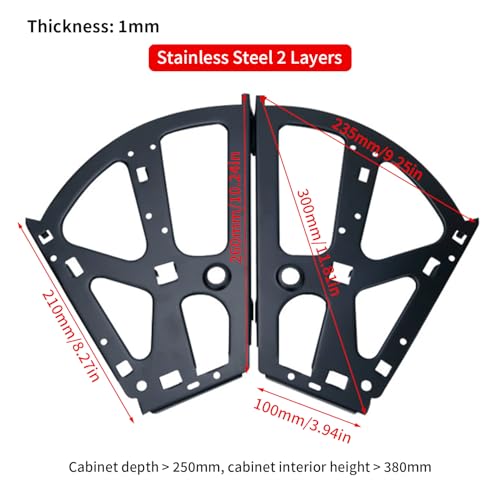 BORDSTRACT Shoe Cabinet Hinge, 2 Layers Shoe Cabinet Flip Frame Shoe Rack Hinges Flip Drawer Hinge Hardware Parts for Shoe Cabinet, Flip Drawer, Smooth Flipping - Image 2