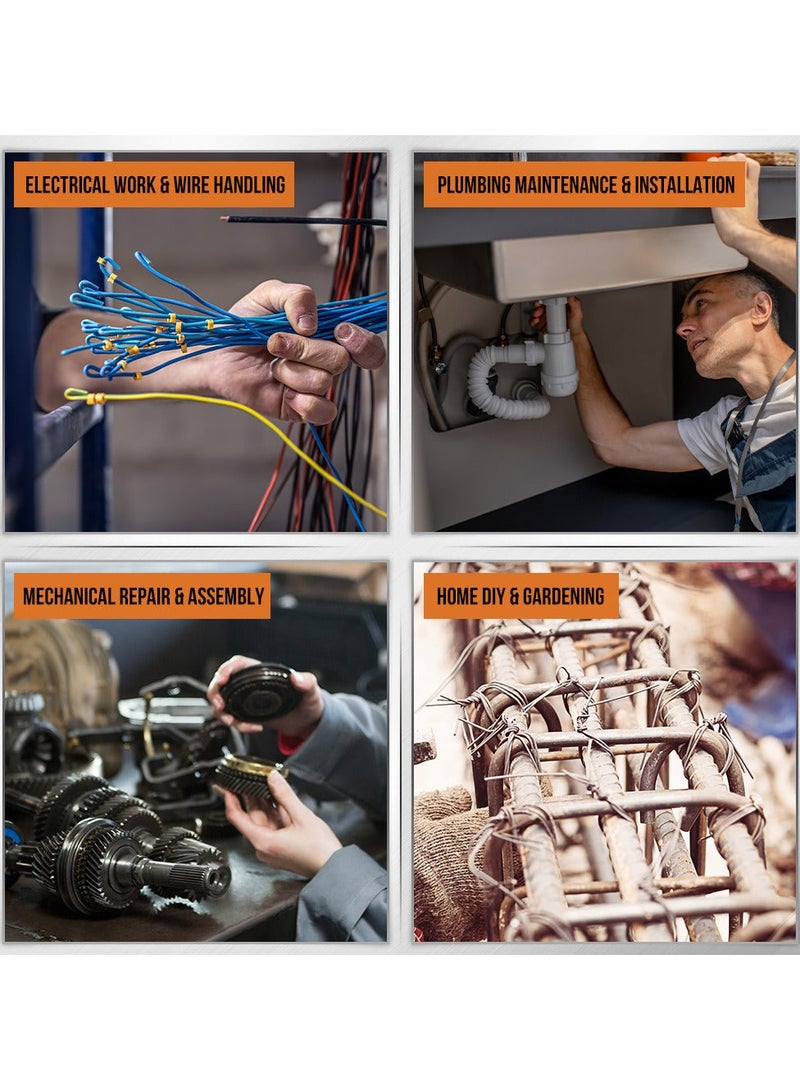 KSEIBI Combination Plier, Heavy Duty Side Cutting Pliers with Professional Handle, Ideal for Wire, Cables, Crimping, Shearing, Clamping Screws, Steel Hand Tool Plier, Spring Loaded with Safety Lock. - Image 5