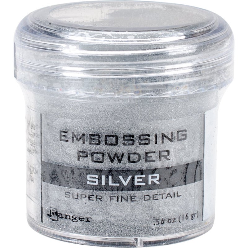 Ranger Embossing Powder, 0.56-Ounce Jar, Silver - Image 1