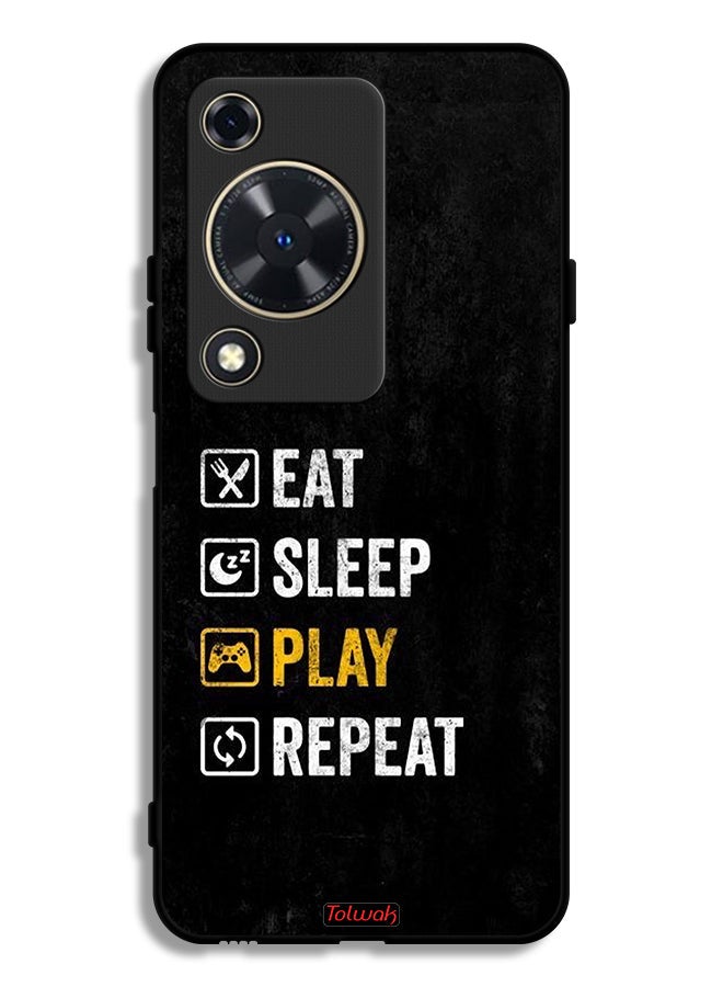 Tolwak Huawei Nova Y63 Protective Case Cover Eat Sleep Play Repeat