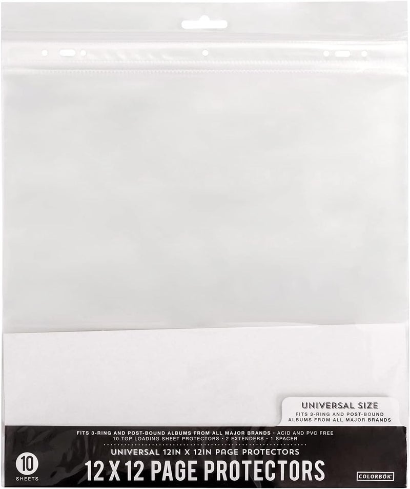 Colorbok Page Protectors, 12 by 12" White10 Count (Pack of 12) - Image 1