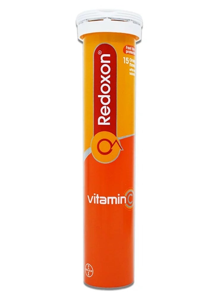 Redoxon - 2 Pack of Redoxon Original Vitamin C Effervescent Tablets Orange Essential Immunity Support (1g/1000mg) - Image 1