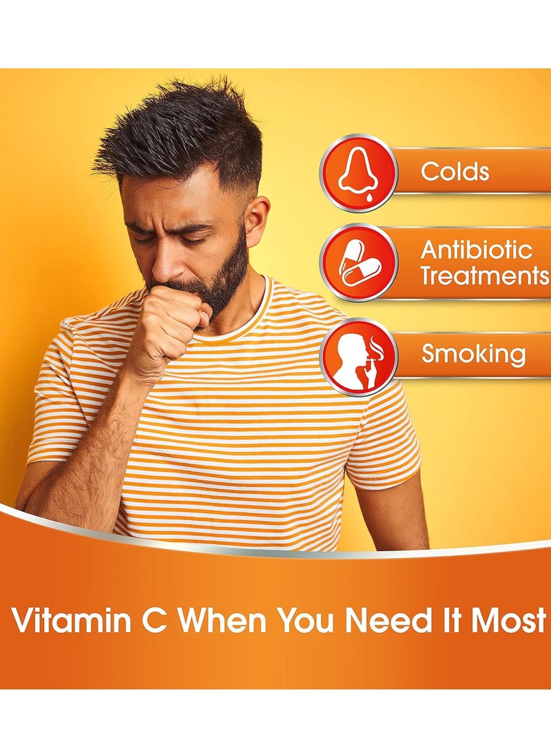 Redoxon - 2 Pack of Redoxon Original Vitamin C Effervescent Tablets Orange Essential Immunity Support (1g/1000mg) - Image 1