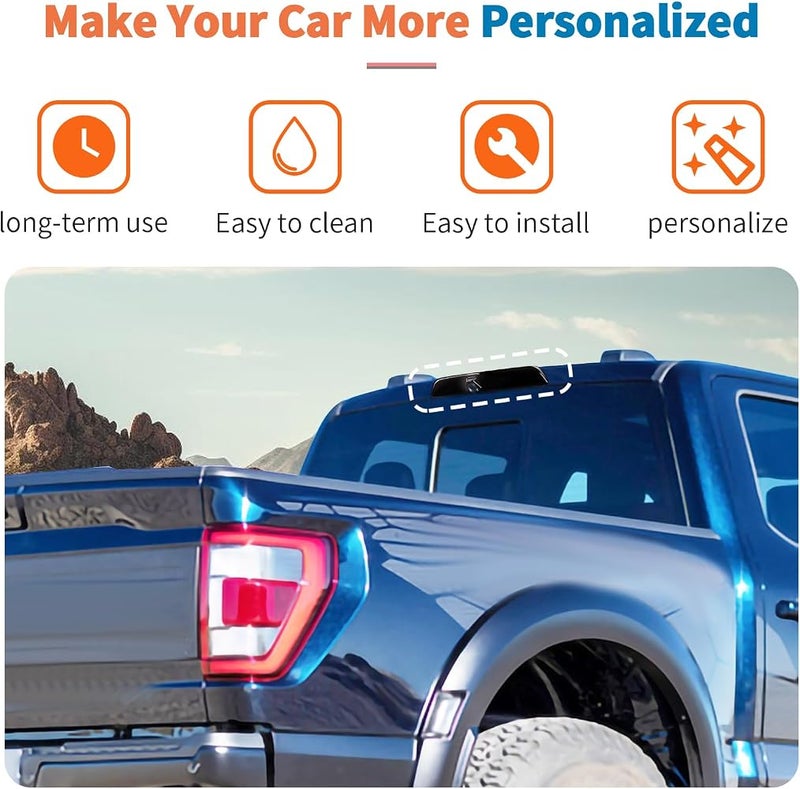 JeCar Smoked Third Brake Light Cover Trim Guard for 2021+ Ford F150 Raptor - Image 4