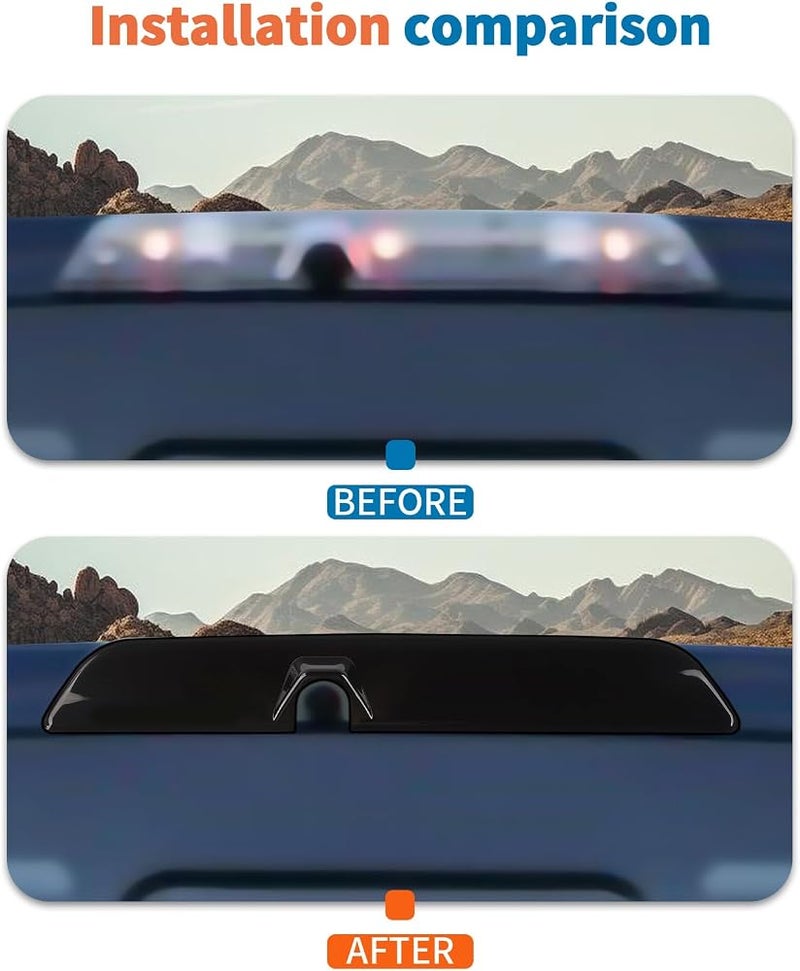JeCar Smoked Third Brake Light Cover Trim Guard for 2021+ Ford F150 Raptor - Image 2