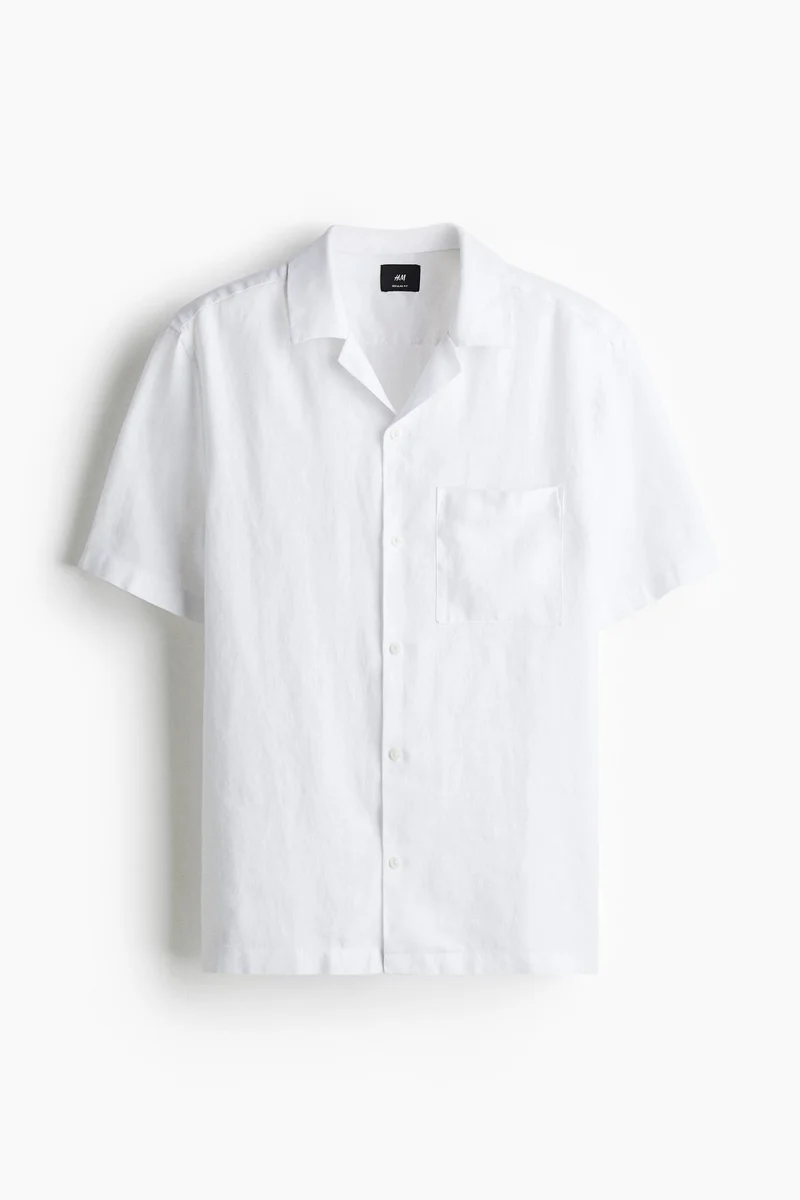 اتش اند ام Regular Fit Linen resort shirt