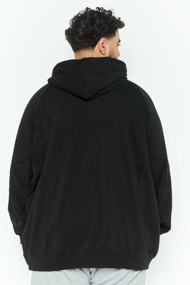 adidas Originals Men Hooded Brand Logo Long Sleeves Sweatshirt, Black  - Image 4