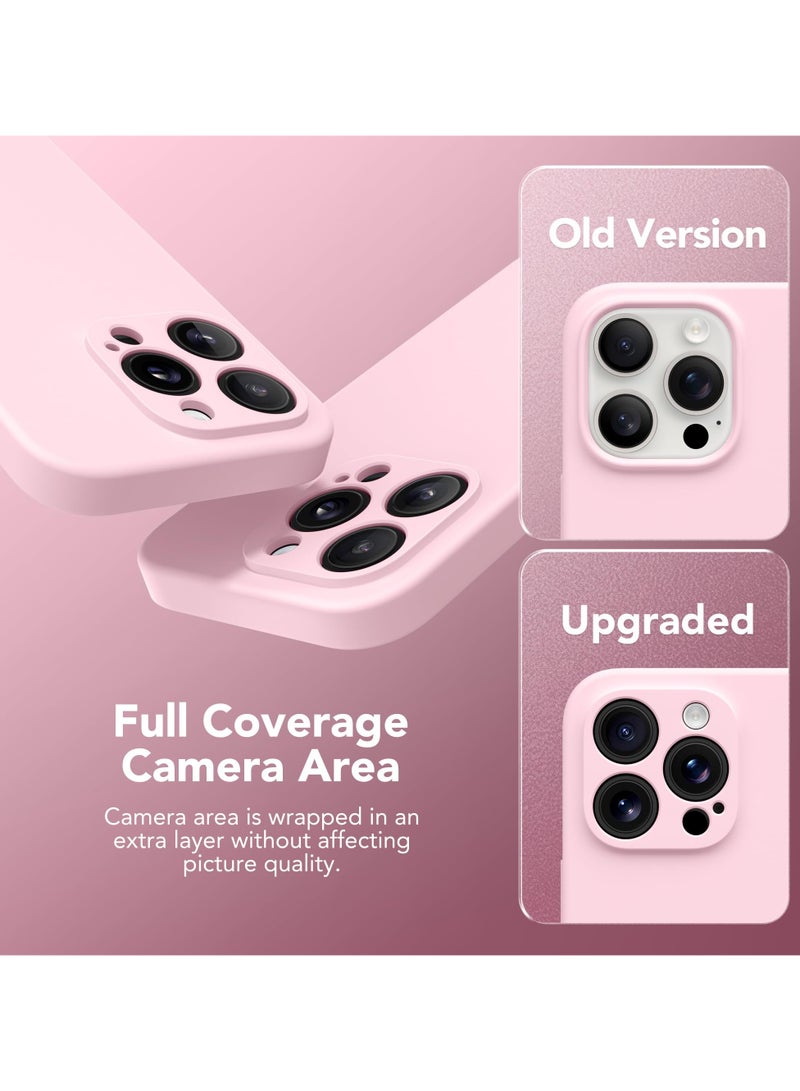 SUYDANBOX Magnetic for iPhone 15 Pro Case Compatible with MagSafe [Full Camera Protection][Screen Protector] Silicone Shockproof Protective Phone Case for iPhone 15 Pro 6.1" Chalk Pink - Image 5