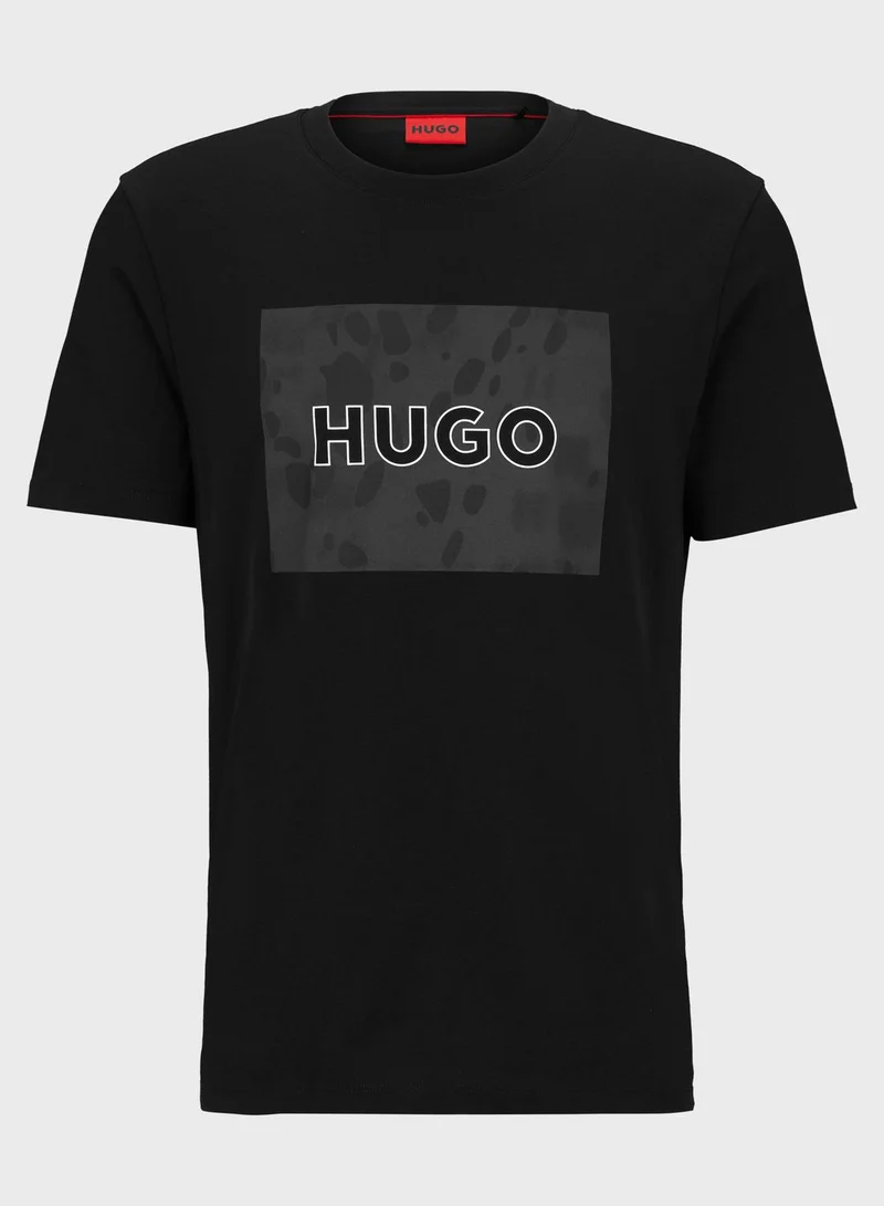 HUGO Graphic Crew Neck T-Shirt