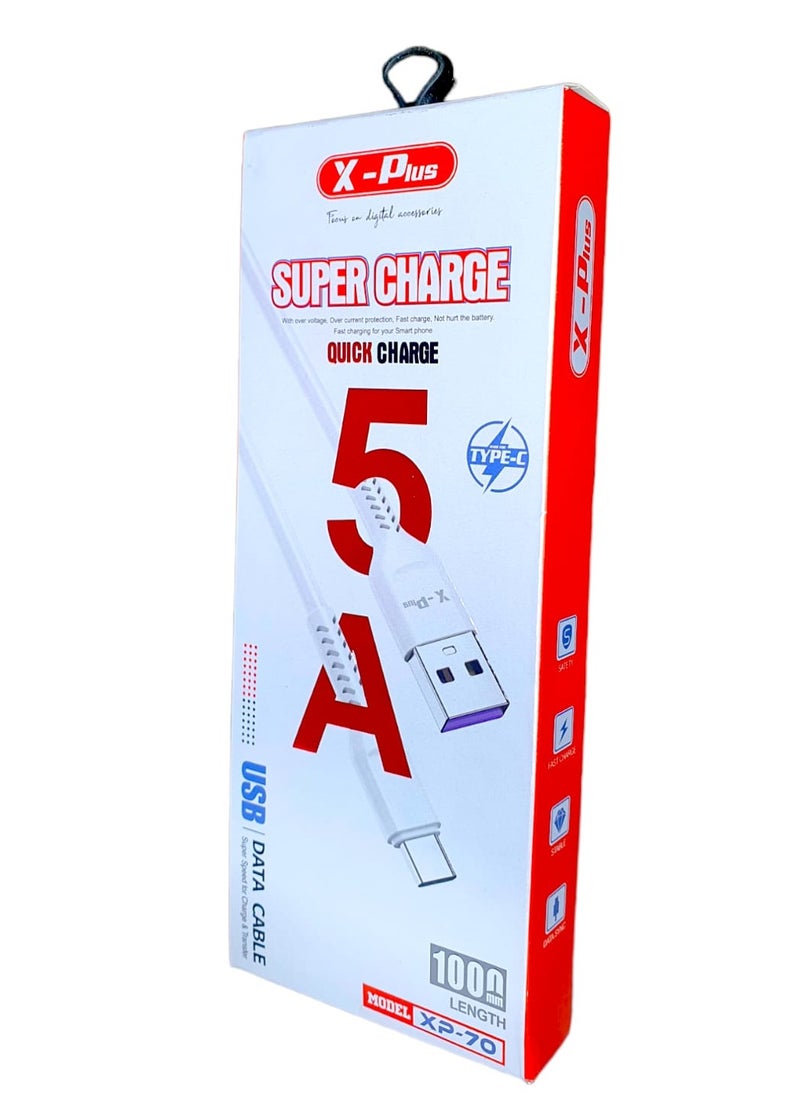 X-Plus Ultra Fast Charging Cable 5A Type-C 1M Compatible With All Devices 