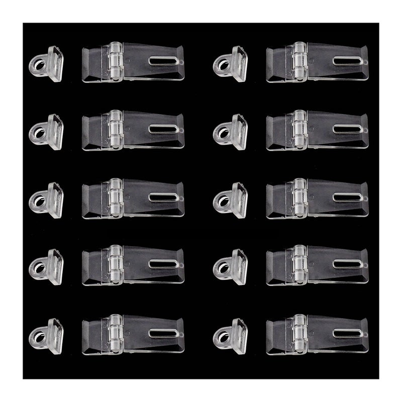 TAODAN 10PCS 137 Inch Mini Hinge Hasp Acrylic Hasp with Buckle Box Clear Hinge Latch Hasp Locking Hinge Latch with Buckle for Box Cabinet Drawer Fittings