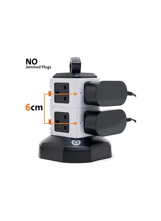 Smart Design Solutions Smart Design Solutions Extension Cord: Extra-Long Power Cable (5-15m), Extension Plug with USB, USB-C Ports, Electrical Plug, Multi-socket Surge Protector and Type-C Charger (5m)  - Image 3