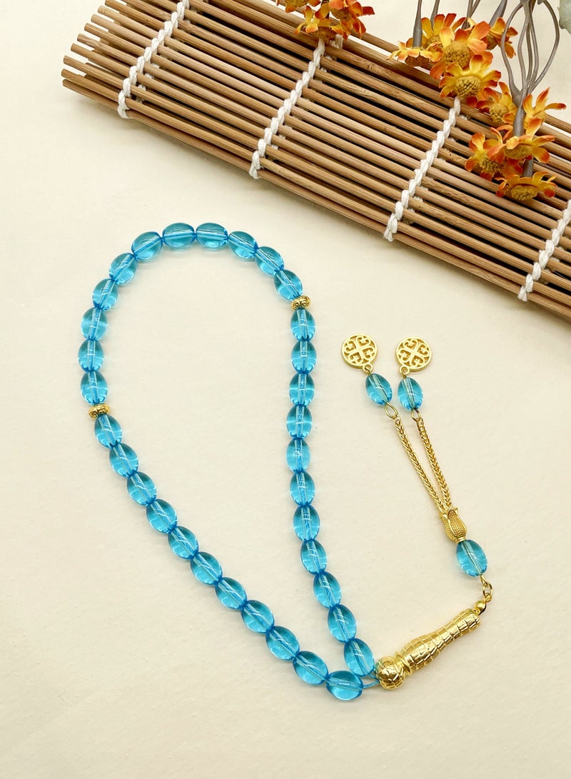 Tasbih 8X11 33 خرزات الزجاج Lingyun خرزات مصنوعة يدويا  - Image 2