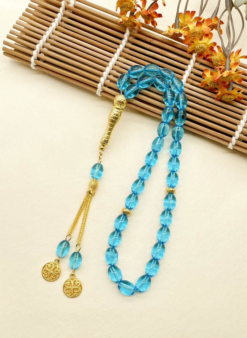 Tasbih 8X11 33 خرزات الزجاج Lingyun خرزات مصنوعة يدويا  - Image 3