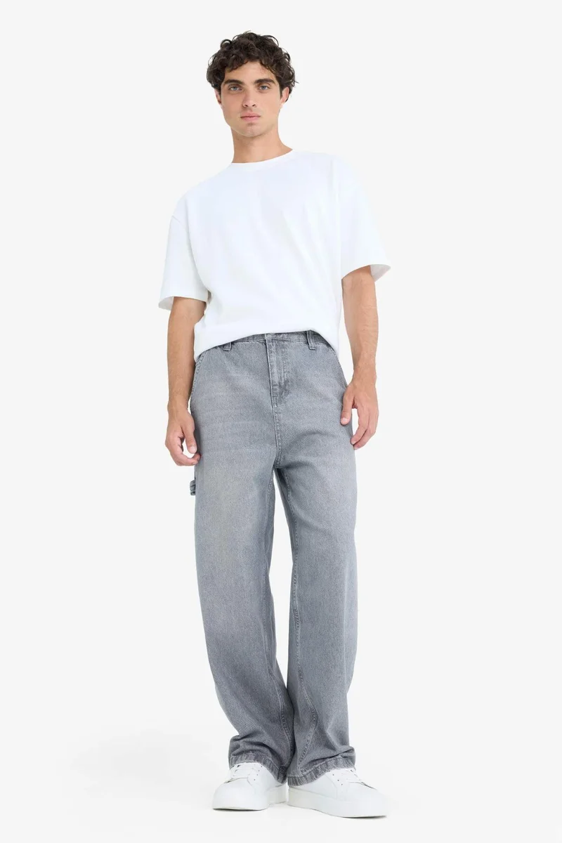 ديفاكتو Skater Fit High Waist Wide Leg Jeans