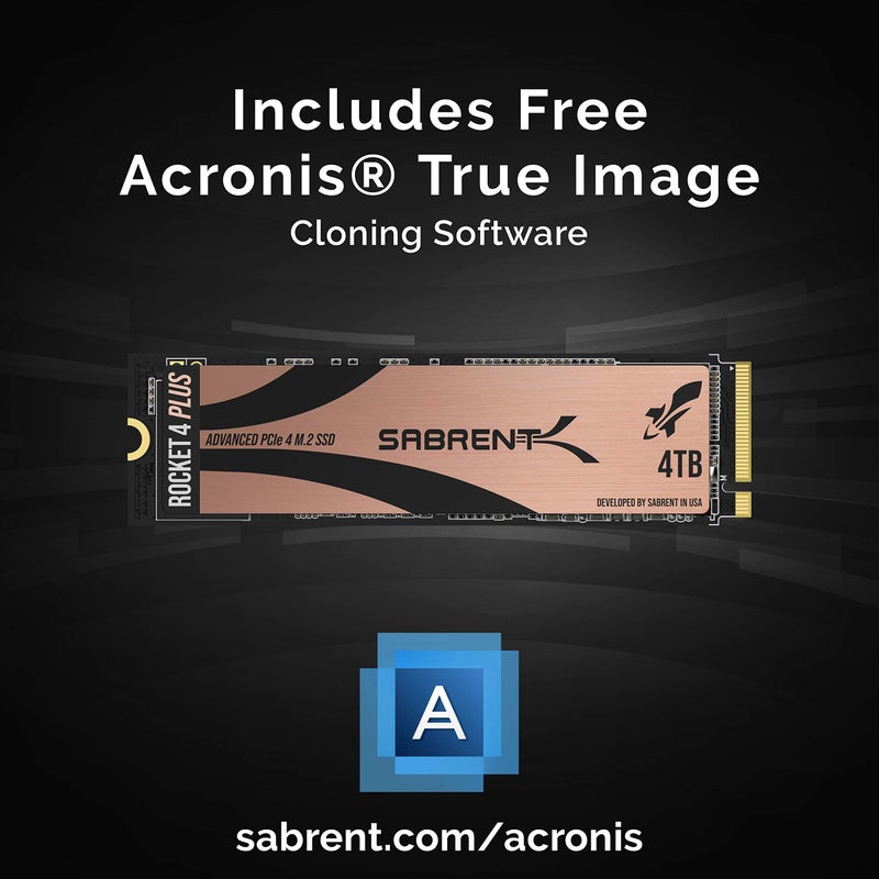 SABRENT 4TB Rocket 4 Plus NVMe 4.0 Gen4 PCIe M.2 Internal SSD Extreme Performance Solid State Drive R/W 7100/6600MB/s (SB-RKT4P-4TB) - Image 2