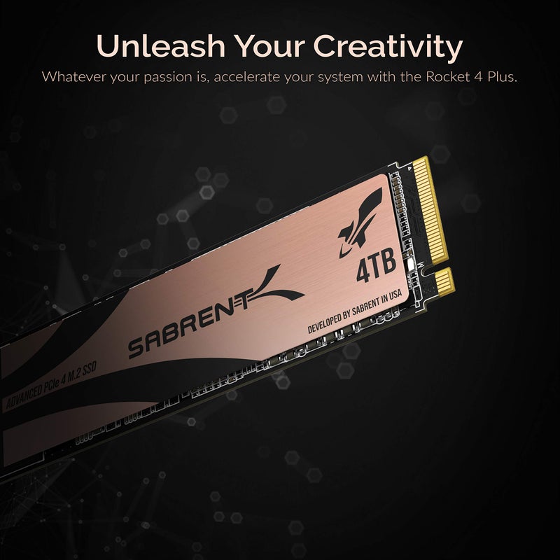SABRENT 4TB Rocket 4 Plus NVMe 4.0 Gen4 PCIe M.2 Internal SSD Extreme Performance Solid State Drive R/W 7100/6600MB/s (SB-RKT4P-4TB) - Image 4
