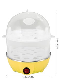 Generic Household Electric Fast Eggs Boiler, Multifunctional Tool Mini Egg Steamer Poacher for Kitchen (Yellow, 2 Layers)  - Image 2