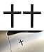 SCUARI 2PCS 3D Cross StickersCar Accessories Decals for VehiclesSelf Adhesive Cross Metal Car Emblem2518 Cross Jesus Automotive DecalSuitable for Trunk Tailgate Side Decoration Black - Image 2