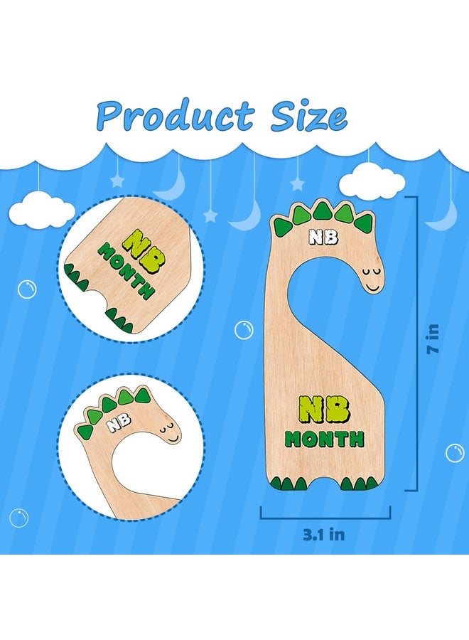 PAMBO Dinosaur Baby Closet Dividers, Baby Clothes Organizer for Baby Nursery Decor Wooden Hanger for Newborn Baby Stuff from 0-24+ Months - Image 2