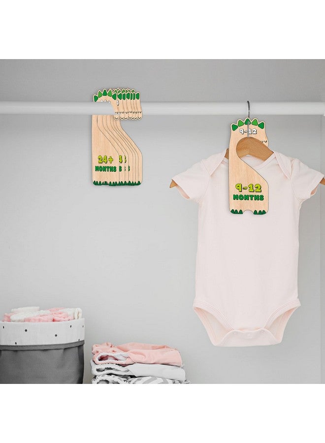 PAMBO Dinosaur Baby Closet Dividers, Baby Clothes Organizer for Baby Nursery Decor Wooden Hanger for Newborn Baby Stuff from 0-24+ Months - Image 5